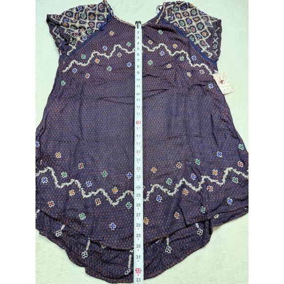 Free People Bead It Midi Dress Sz Large Purple Orange Woven NWT Boho Festival - Picture 5 of 12